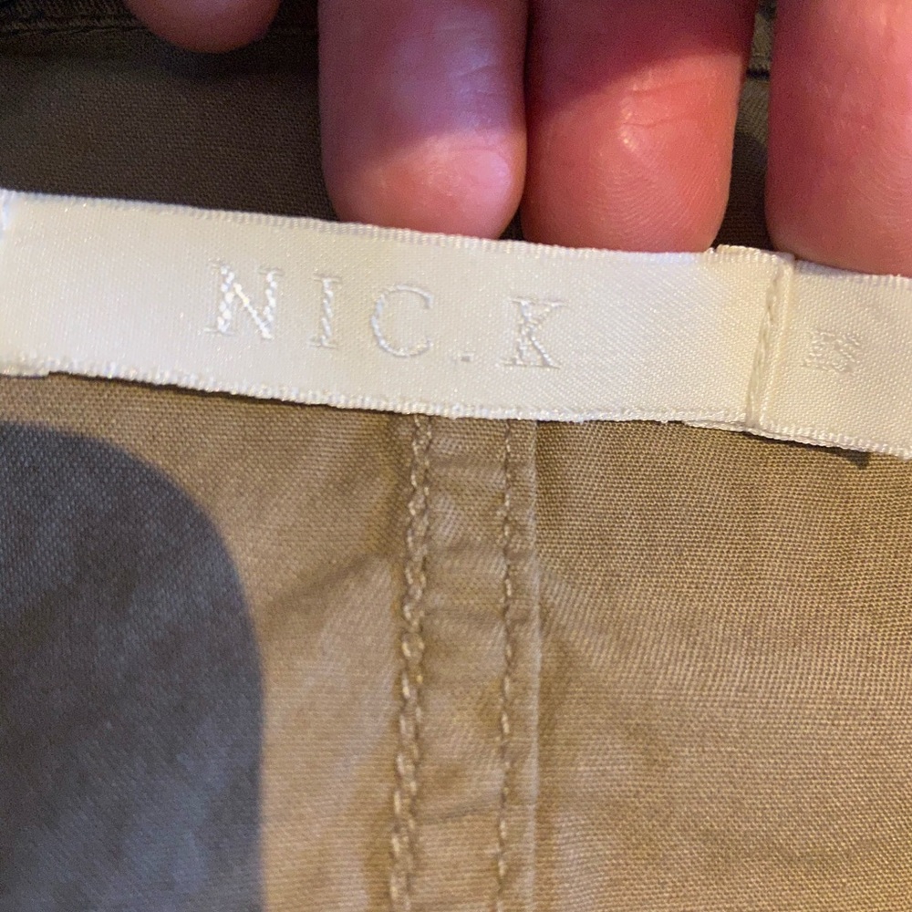 Nic. K Button Up Tan Jacket Split Back Size Xs - image 2